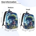 thumbnail image 2 of Disketp Fantasy Treehouse Planet Scene print Canvas Backpack Lightweight Travel Daypack Student Rucksack Laptop Backpack-Small, 2 of 5