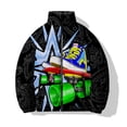 thumbnail image 2 of Abrigos de invierno para hombre, abrigo de algodón con estampado de patineta y criaturas exóticas, chaqueta holgada de moda, ropa de calle Harajuku para hombre, 2 of 5