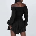 thumbnail image 4 of Mono con dobladillo con volantes, mono con hombros descubiertos, vestido largo para mujer, mono de manga larga, vestidos, estándares líderes en la industria, 4 of 6