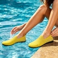 thumbnail image 2 of lnmuld Men Women Shoes Non Slip Aqua Socks for Beach Pool Surf Color:Yellow,Size:6, 2 of 9