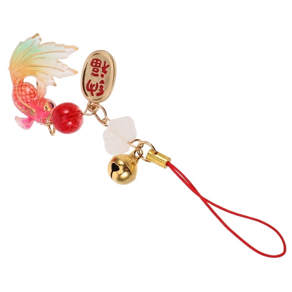 Soimiss Car Fish Ornaments Koi Fish Keychain Red Metal 1 Pcs Back to School