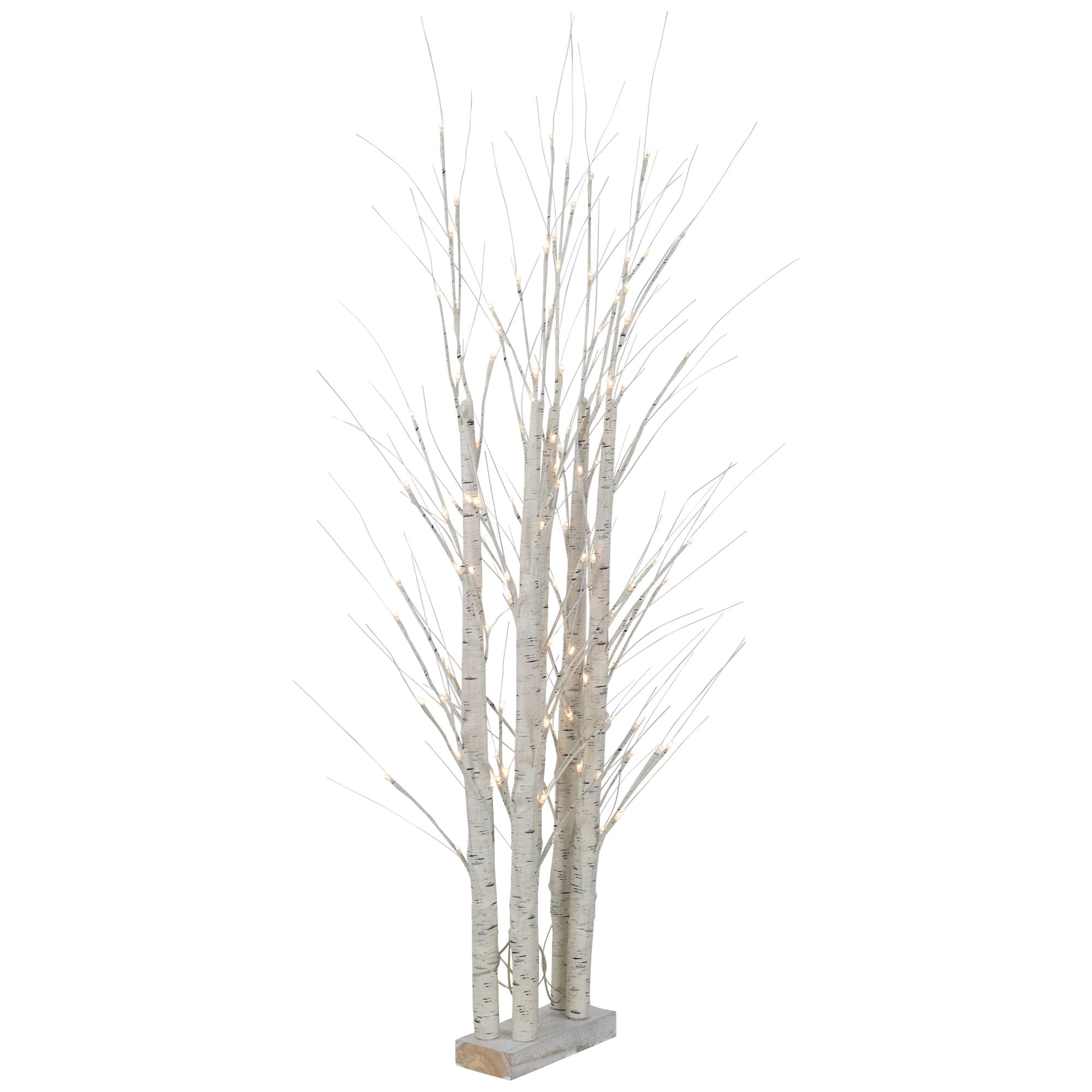 Northlight 4' LED Lighted White Birch Twig Tree Cluster Christmas Decoration