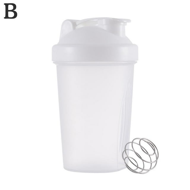 400ml Shaker Cup, Leak-proof Protein Powder Milkshake Mixing Cup with Mixing Ball, BPA-free Plastic