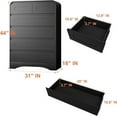 thumbnail image 3 of 6 Drawer Dresser, 44" Tall Modern Chest of Drawers, Wood Drawer Organizer for Bedroom, Curved Edge Design, Farmhouse Style Dresser for Bedroom, Living Room, or Hallway (Black Finish), 3 of 7