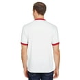 thumbnail image 2 of Augusta Sportswear Ringer T-Shirt, Small, White/Red, 2 of 3