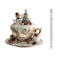 thumbnail image 2 of HomeDM Snowman Christmas Tree Ornaments 2D Flat Acrylic Santa Claus Hanging Pendant Xmas Coffee Cup Ornaments for Christmas Tree Window Door Holiday Home Decor, 2 of 4