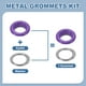 thumbnail image 3 of Uxcell 110 Pcs Ojetes con arandelas Kit de ojetes 3/8" Púrpura, 3 of 7