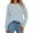 Light Blue, variant on Fiaer Stripes Women Long Sleeve T Shirts Plus Size Crew Neck Tshirts Fall Raglan Sleeves Loose Fit Casual Tops for Daily Red XL