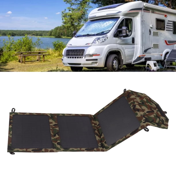 Cargador de Teléfono Solar, Panel Solar Plegable DE 30W 12V DE 12V FÁCIL DE CORTES