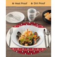 thumbnail image 3 of 13 Inch Round Placemats Set of 4, Red Christmas Truck Non Slip Heat Insulation PP Table Mats, Xmas Tree Snowflake Plaid Holiday Washable Place Mats for Kitchen Dining Party Table Decor, 3 of 7