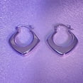 thumbnail image 6 of Earrings for Women,925 Sterling Silver Hypoallergenic ,Classic Polished Chunky Earrings, 6 of 7