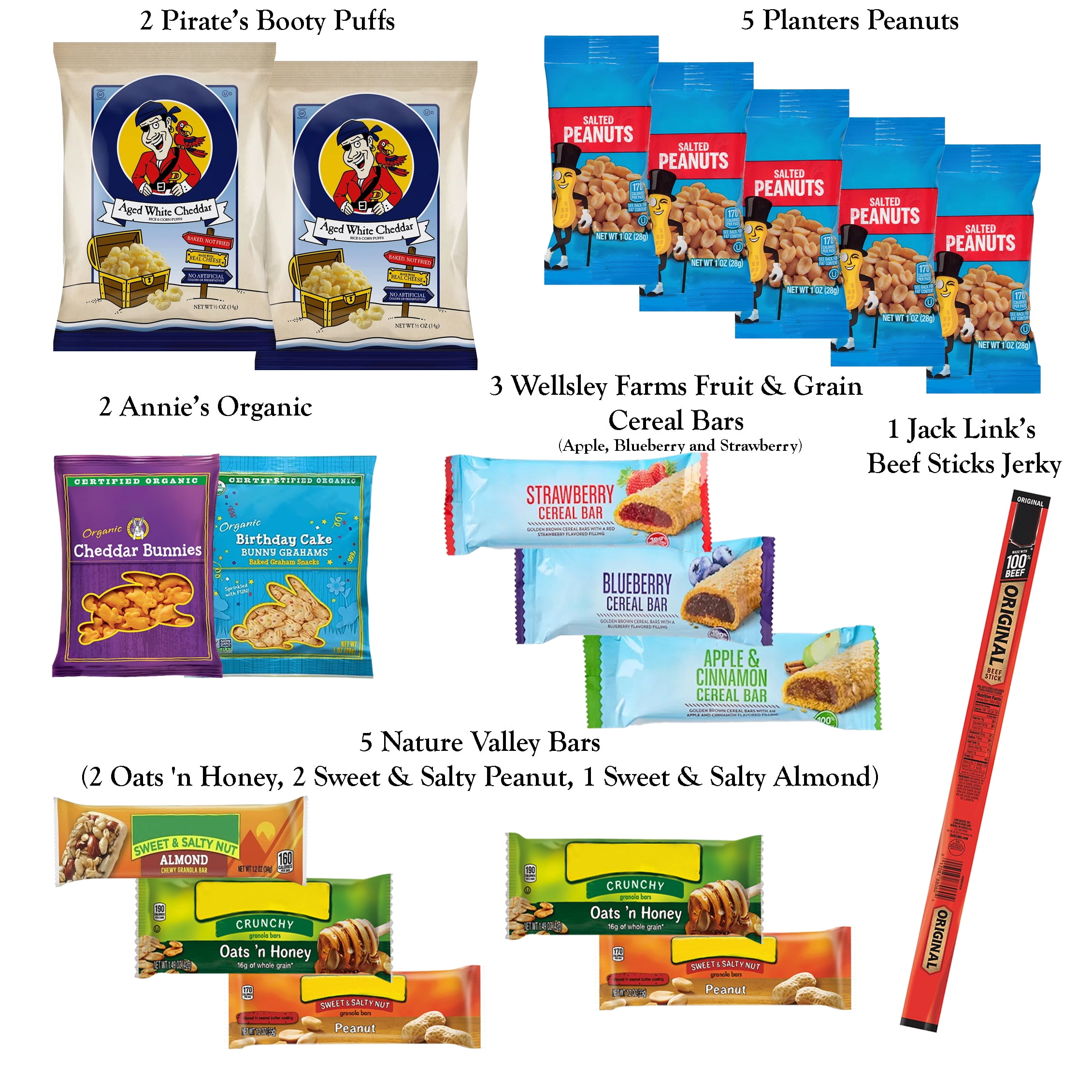 Foxy Fane Gift Box Holiday Healthy Snacks and Treats 60-Count