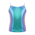 thumbnail image 5 of Jowowha Kids Girls Cami Metallic Dance Camisole Tank Top Stage Performance Dancewear Costume Colorful 10, 5 of 8