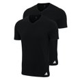 thumbnail image 1 of adidas Camisetas Hombre, Lote de 2 - Camiseta cuello pico Active Flex Cotton, cuello pico, color liso Negro S (Small), 1 of 5