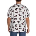 thumbnail image 3 of Gukieu Poodle Dog Print Men's Short-sleeved Shirts, Button-down Pocket Shirts, T-shirts, Beach Vacation Travel Summer Clothing-Large, 3 of 5