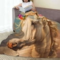 thumbnail image 6 of Pofeuu Rainbow White Horse Print Ultra-Soft Micro Fleece Blanket,for Bed Or Sofa,All Season Throw Blankets Flannel Blanket-60"x50", 6 of 7