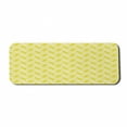 thumbnail image 1 of Ikat Computer Mouse Pad, Fashion Pattern Design with Chevron Herringbone and Diagonal Short Lines, Rectangle Non-Slip Rubber Mousepad Large, 31" x 12" Gaming Size, Yellow and White, by Ambesonne, 1 of 2