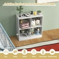 thumbnail image 5 of Topbuy 4-Cube Bookcase Floor Open Wooden Bookshelf with 2 Anti-Tipping Kits Modern Shelving Organizer Multipurpose Storage Cabinet White, 5 of 9