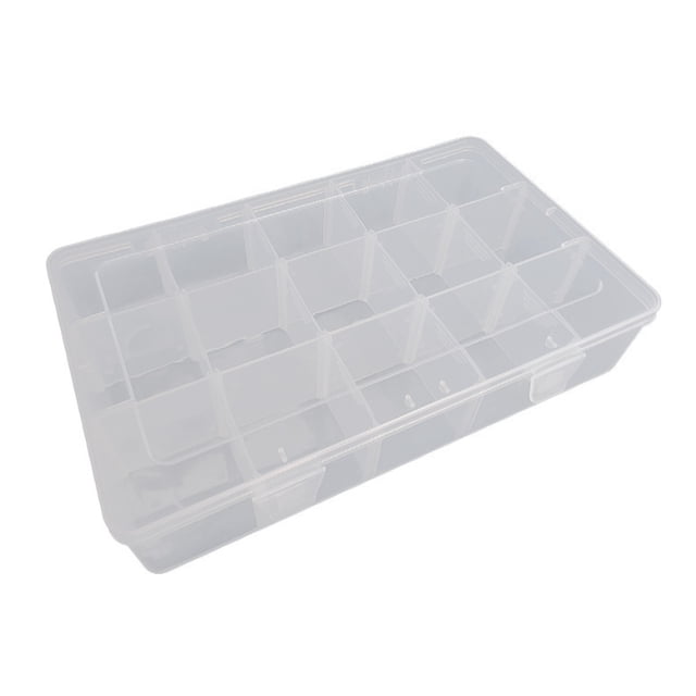 Hyasfey Boîte de Rangement en Plastique avec Compartiments Ajustables Grande Capacité Qualité Alimentaire Sans BPA Plateau à Collations Transparent avec Couvercle