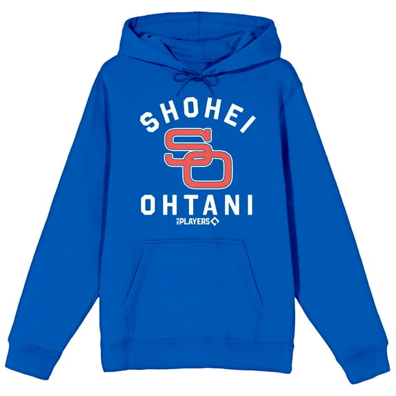 MLBPA SO Shohei Ohtani Adult Royal Blue Long Sleeve Hooded Sweatshirt-Medium
