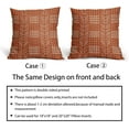thumbnail image 6 of Burnt Orange Decorative Pillow Covers 16x16 Inch Set of 2, Boho Cream Dots Herringbone Striped Pattern Bohemian Print Throw Pillow Cases Outdoor Cushion Covers Modern Farmhouse Sofa Couch Bed Decor, 6 of 6