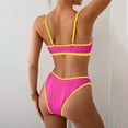 thumbnail image 5 of Hot Pink Womens Sexy Hawaiian Triangle 2 Piece Swimwear Sets Tops Swimwear Micro Bikini Tankini Shorts Sets for Ladies Beach Matching Casual Swimwear 2025 M, 5 of 8