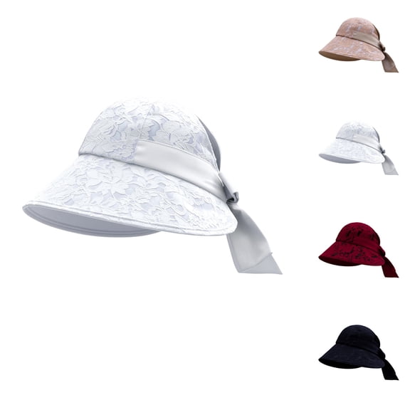 Siminsem UPF 50 Sun Hats for Women Gardening Hat Wide Brim with Ponytail Hole, Breathable Cotton Summer Beach Sun Protection Hat, Foldable Safari Cap for Hiking Travel, White, One Size