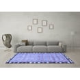 thumbnail image 3 of Ahgly Company Machine Washable Indoor Square Southwestern Blue Country Area Rugs, 3' Square, 3 of 4