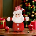 thumbnail image 3 of Dserfhy Christmas Doll Knitted Candy Bag Reusable Drawstring Gift Bag Santa Claus Snowman Shape Holiday Party Favor Bag, 3 of 8