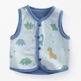 thumbnail image 5 of NIEWTR Baby Boys Girls Fleece Vest Button Down Sleeveless Jacket Cute Kids Fall Winter Waistcoat Outerwear with Pocket, 5 of 8