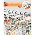 thumbnail image 4 of Fall Thanksgiving Shower Curtain Set ，Waterproof Fabric Shower Curtains Green Orange Eucalyptus Leaves Pumpkin Shower Curtains for Bathroom,Bathroom Decor 72"x96", 4 of 7