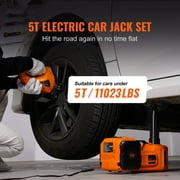 VEVOR Electric Car Jack, 5 Ton 12V Electric Hydraulic Car Jack with Impact Wrench Inflator Pump for SUV Sedans