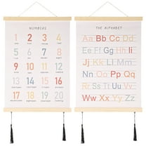 Alphabet Alphabet Numbers Poster Hanger Frame Set of 2,Playroom Decor Alphabet Poster,Toddler Learning Posters for Nursery Kids Room Playroom Classroom Decor(12*16 inch)