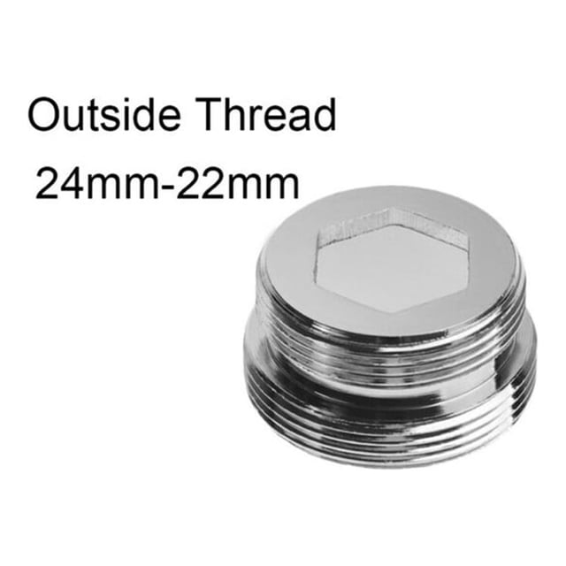 Brass Tap Aerator Connector Outside Thread Kitchen Faucet Water Saving Adaptor Outside Thread 24mm-22mm