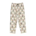 thumbnail image 6 of Uemuo Cute Alpaca Pattern Women's Wide Leg Palazzo Lounge Pants with Pockets Light Weight Loose Comfy Casual Pajama Pants-Medium, 6 of 9