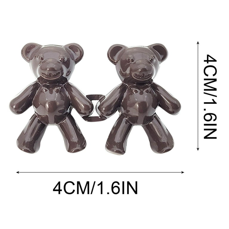 Wovilon Paper Clip Holder Cute Bear No-Sew Waist Button, Jean