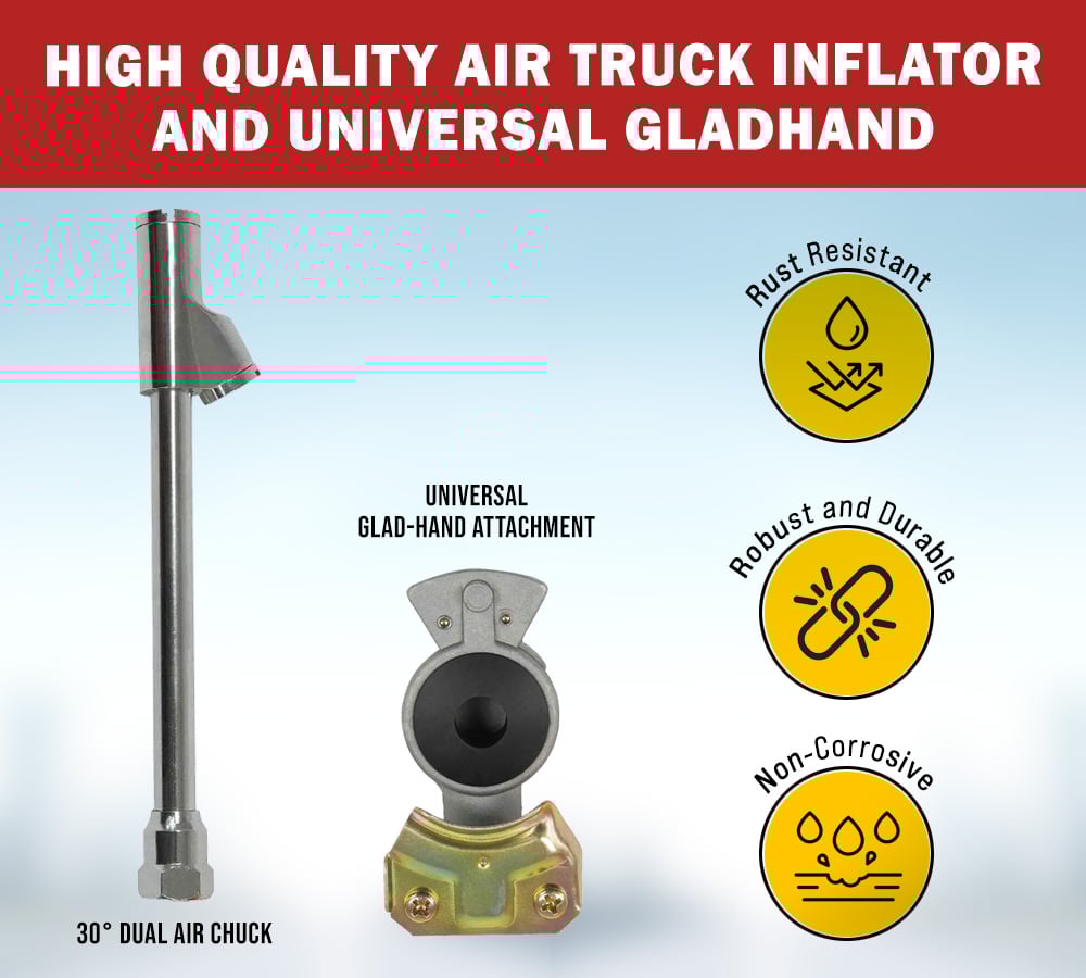 thumbnail image 5 of (10 Pack) Truck Tire Inflation Kit 3/8" ID w/ Air Chuck & Glad-hand, 5 of 16
