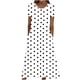 thumbnail image 1 of Vestido Casual Pantalones para Mujeres Vestido de Cuello Alto Cintura Elástica Cuello en V Manga Corta Polka Dot Cuello Redondo Top, 1 of 5