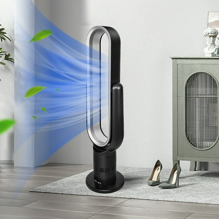 

Bladeless Fans with Remote Control 39 Inches Bladeless Tower Fan Oscillating Floor Tower Fans with 3 Mode 10H Timer 10 Speeds Low Noise Standing Fan for Bedroom Living Room Black R2047