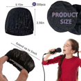 thumbnail image 2 of 200 piezas de parabrisas sanitario desechable para micrófono, cubierta para micrófono de mano, para grabación de karaoke R, negro, 2 of 5