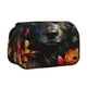 thumbnail image 1 of Disketp Colorful Floral Black Dog Estuche de Lápices de Doble Capa con Tapa Abatible y Cremallera, Organizador Escolar para Adolescentes y Adultos, 1 of 7