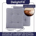 thumbnail image 3 of Klear Vu Porch Rocking Chair Cushions Set, Suitable for Living Room Rockers, Stylish Seat and Back Pads Include Non-Slip Bottom + Fabric Ties, 20" X 17" X 2”, Navy, 3 of 6