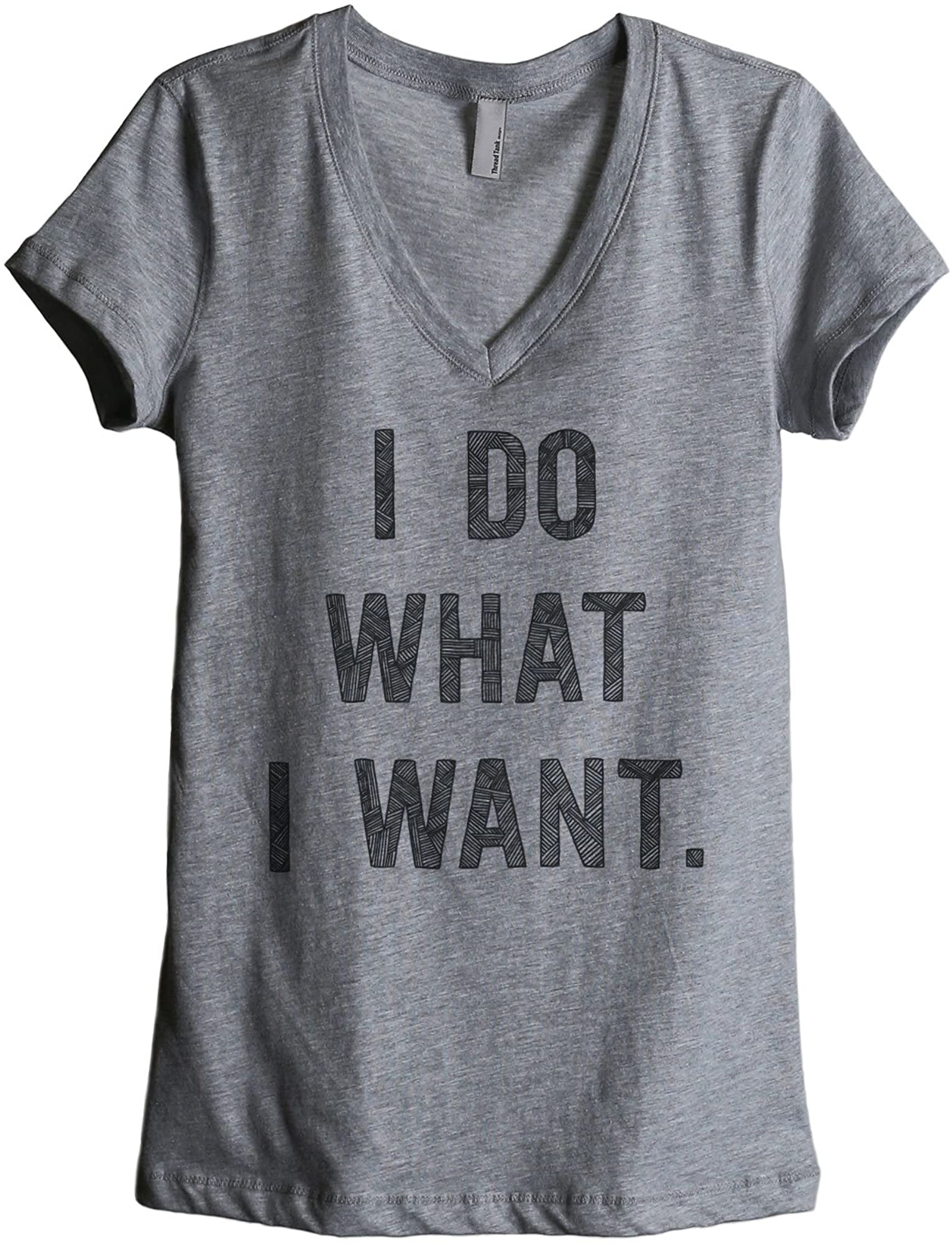 I Do What I Want Womens Fashion Relaxed V-Neck T-Shirt Tee | Walmart Canada