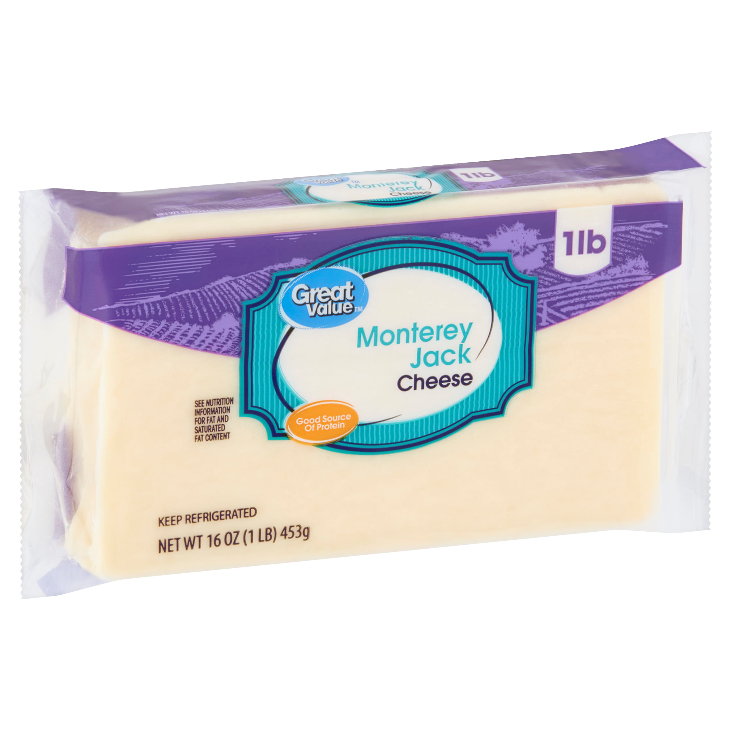 Great Value Monterey Jack Cheese, 16 oz