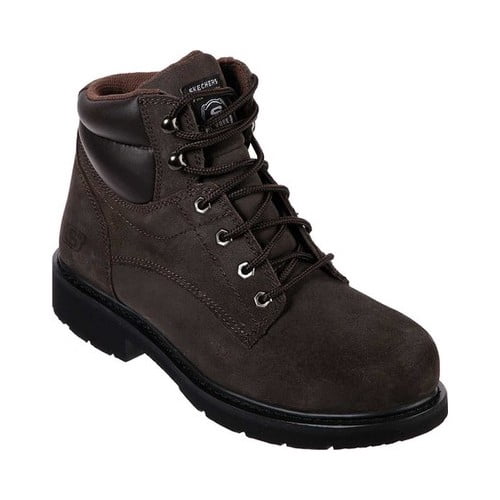 skechers work boots black