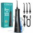 thumbnail image 1 of COSLUS Irrigador bucal portátil recargable con agua, 4 modos y 5 intensidades, ideal para viajes y hogar, color negro, 1 of 8