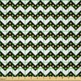 thumbnail image 2 of Ambesonne Chevron Fabric by the Yard Microfiber, Parallel Striped Lines, 1 Yard, White Yellow, 2 of 2
