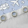 thumbnail image 4 of Feelyou Blue Cartoon Truck Blackout Curtains Set of 2 (52x84 Each), Kawaii Airplane Car Window Curtains, Teens Kids Boys Girls Curtains and Drapes, Living Room Curtains Decor, 4 of 6