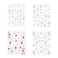 thumbnail image 5 of dianhelloya Nail Art Supplies Nail Sticker Christmas Pattern 5D Stereoscopic Exquisite Effects Non-Fading Self-adhesive DIY Manicure Various Styles Embossed Floral Nail Art Decal Nail Supplies (K), 5 of 8