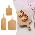 thumbnail image 6 of 1:6 1:12 Doll House Cheese Serving Board with Handle Models Set Light Brown, 6 of 7